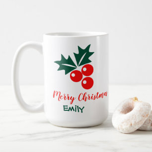 Tasse de café personnalisée Cerise de Noël