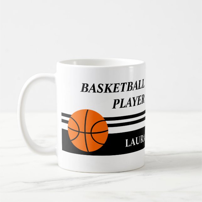 Tasse de café personnalisée de basketball (Gauche)