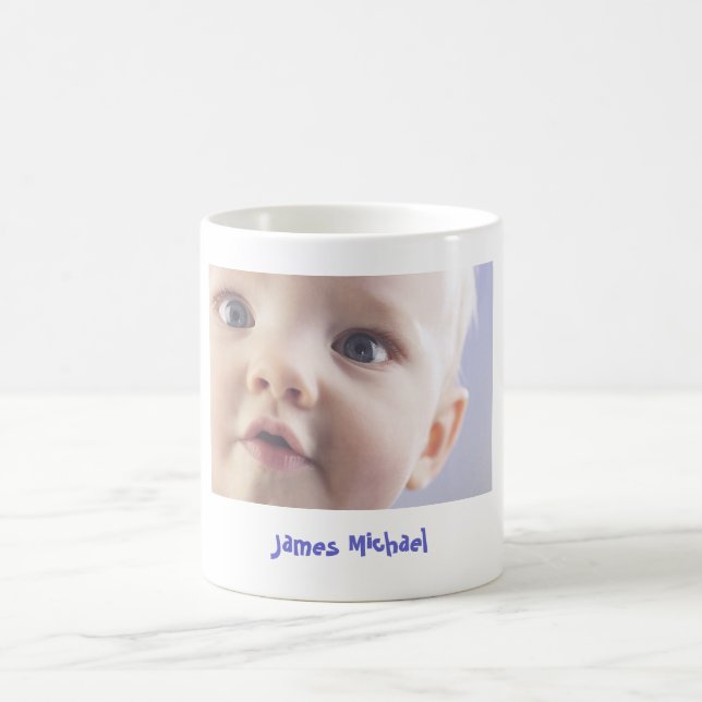 Tasse de café personnalisée de photo de bébé (Centre)