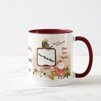 Tasse de café personnalisée de photo de Noël