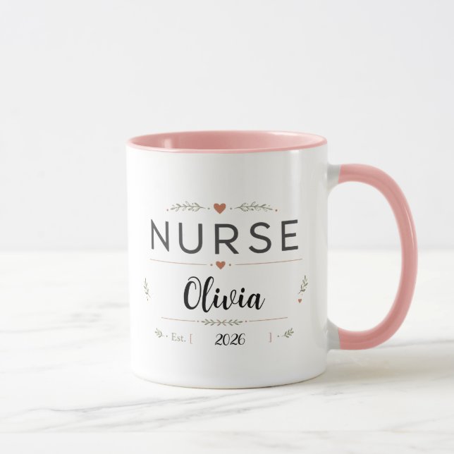 Tasse de café personnalisée fleur de naissance inf (Droite)