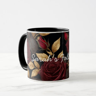 Tasse de café personnalisée Fleurs romantiques som