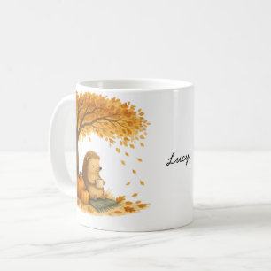 Tasse de café personnalisée Hérisson d'automne sou