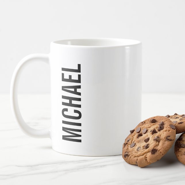 Tasse de café personnalisée moderne avec nom (Créateur téléchargé)