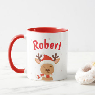Tasse de café personnalisée Noël Santa Renne