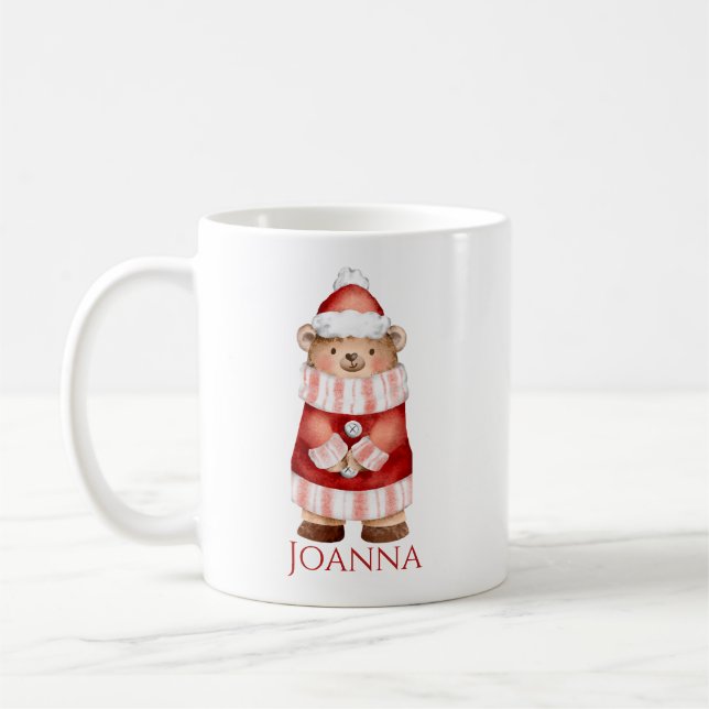 Tasse de café personnalisée Ours d'hiver (Gauche)