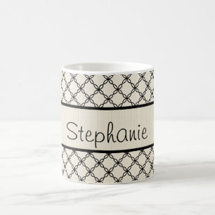 Tasse de café personnalisée par diamant noir et