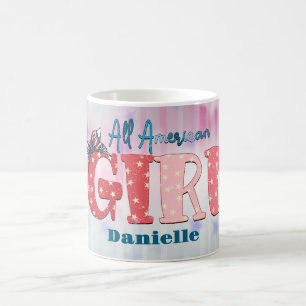 Tasse de café personnalisée pour fille tout améric