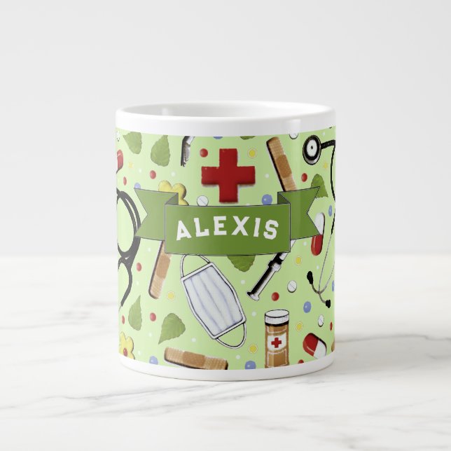Tasse de café personnalisée pour infirmière (Devant)