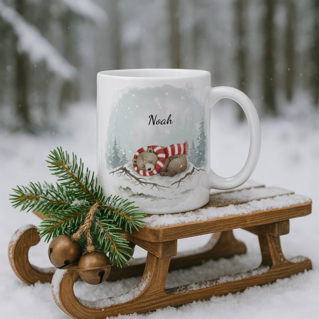 Tasse de café personnalisée pour l'hiver Sleeping  (Créateur téléchargé)