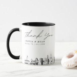 Tasse de café personnalisée pour mariage à Austin