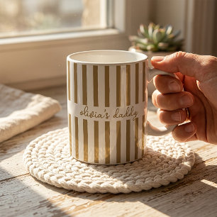 Tasse de café personnalisée pour papa avec des ban