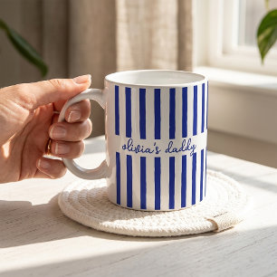 Tasse de café personnalisée pour papa avec des ban