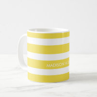 Tasse de café personnalisée rayée