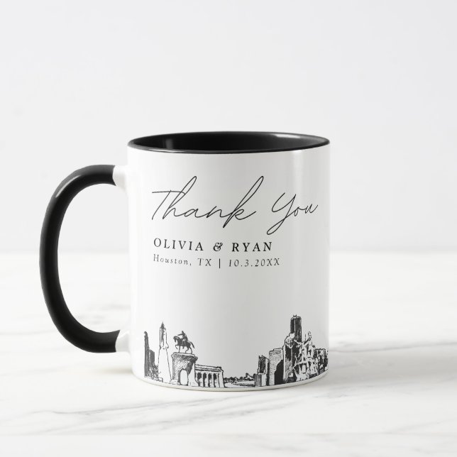 Tasse de café personnalisée simple pour mariage à  (Gauche)