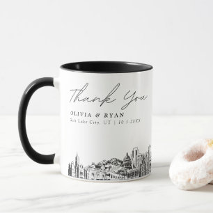 Tasse de café personnalisée simple pour mariage à 