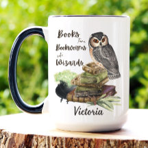 Tasse de café personnalisée sorcier de hibou pour