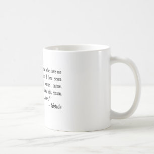 Tasse de café philosophique de citation d'Aristot