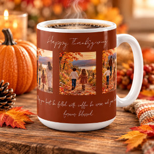 Tasse de café photo de Thanksgiving avec bénédicti