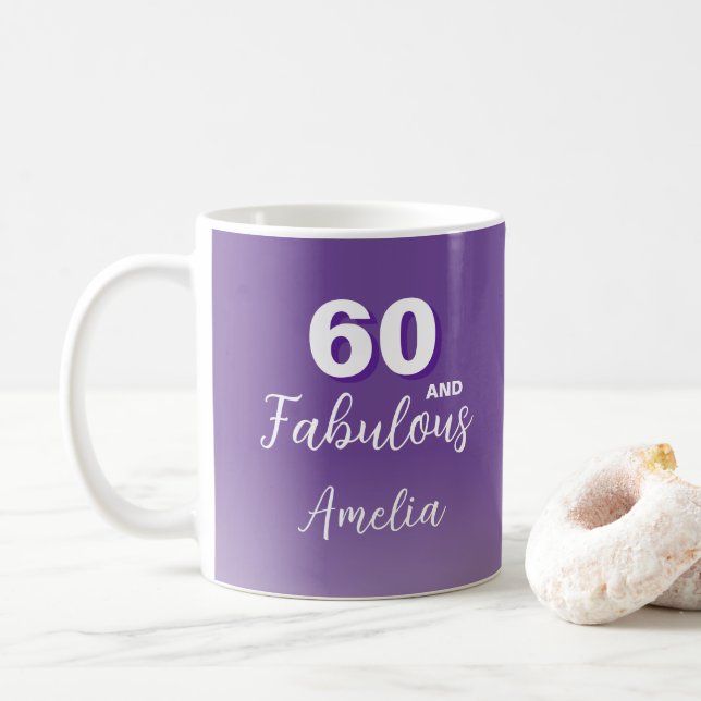 Tasse de café photo pour 60 ans et fabuleux annive (Avec donut)