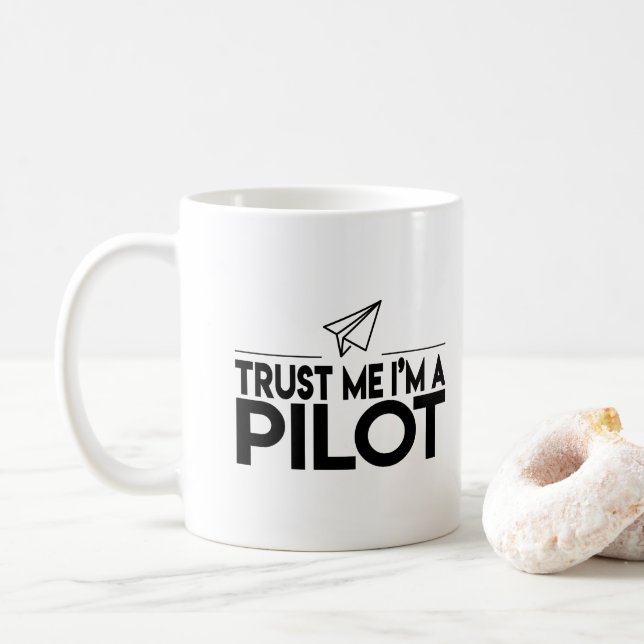 Tasse de café pilote drôle (Avec donut)