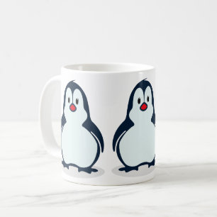 Tasse de café pingouin d'hiver confortable Animé a
