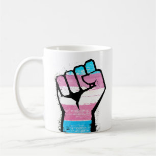 Tasse de café Poing de la fierté trans