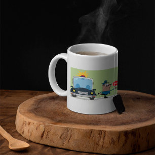 Tasse de café Policier de dessin animé