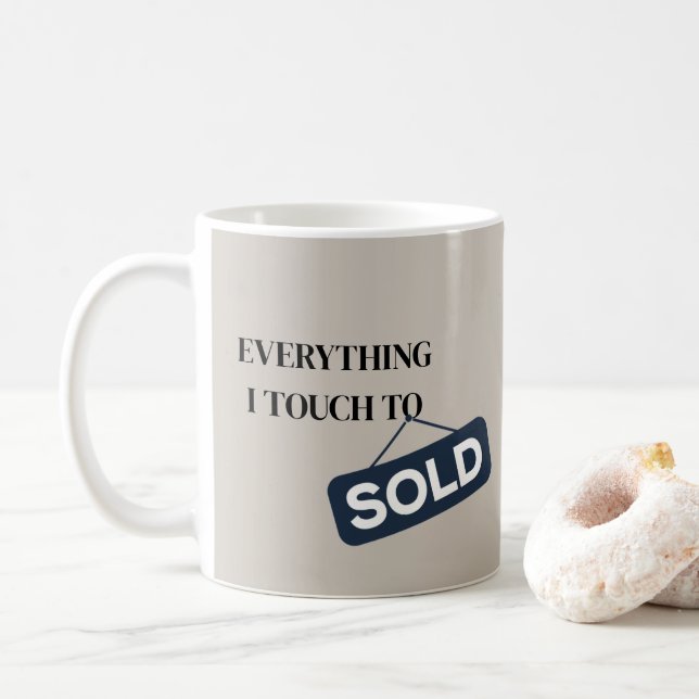 Tasse de café pour agent immobilier avec esthétiqu (Avec donut)