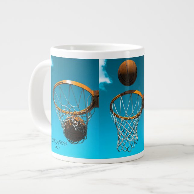 Tasse de café pour amateur de basketball – Manger. (Devant gauche)