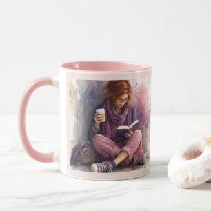 Tasse de café pour amoureux de livres confortable