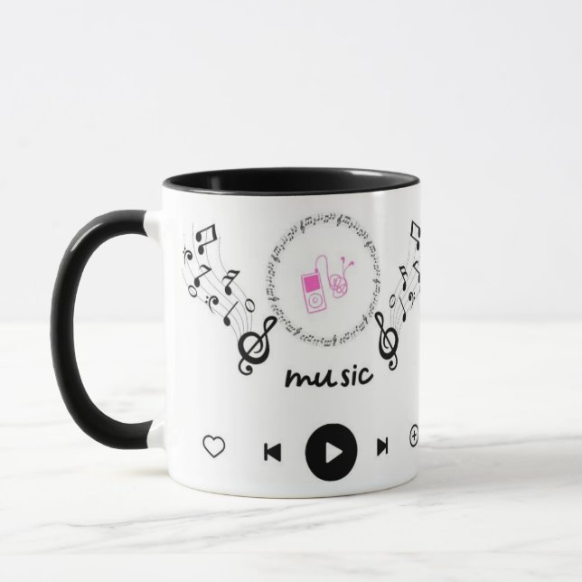 Tasse de café pour amoureux de musique (Gauche)