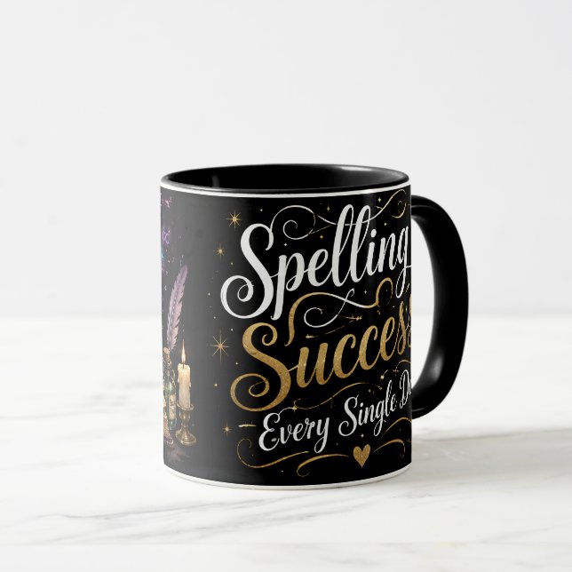 Tasse de café pour enseignant de Réussite Orthogra (Devant droit)