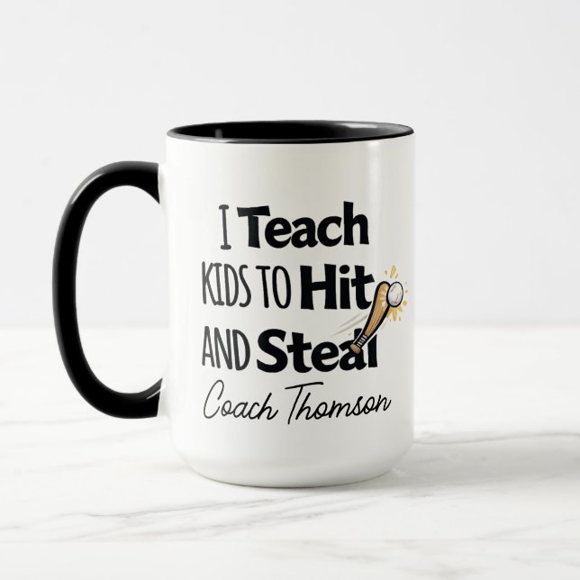 Tasse de café pour entraîneur de baseball, cadeau  (Gauche)