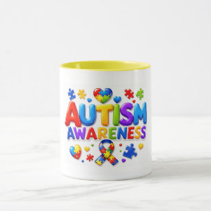 Tasse de café pour la sensibilisation à l'autisme.