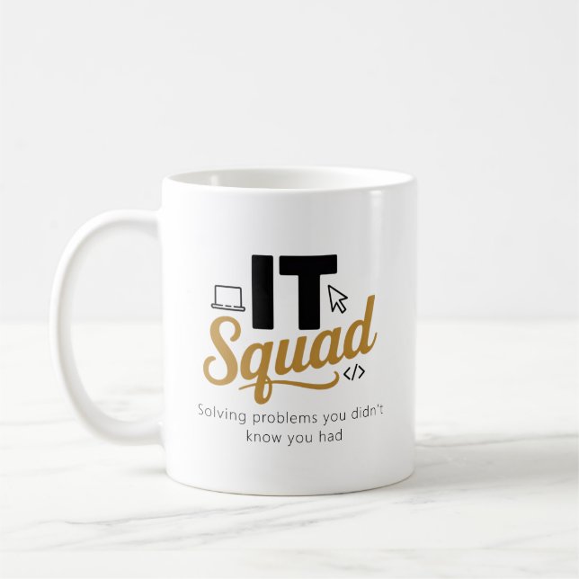 Tasse de café pour l'équipe informatique personnal (Gauche)
