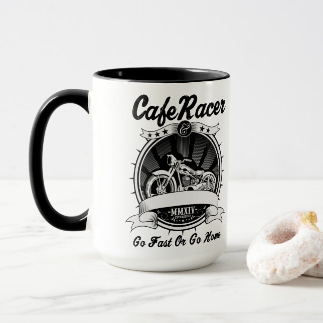 Tasse de café pour moto (Avec donut)