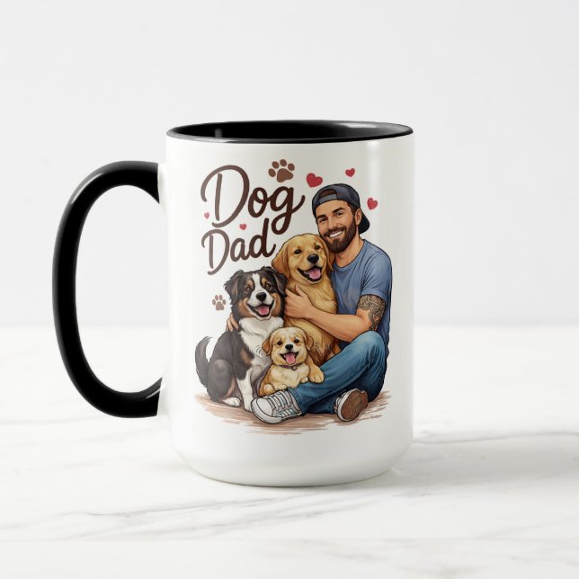 Tasse de café pour papa de chien - Tasse parfaite  (Gauche)