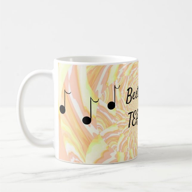 Tasse de café pour professeur de musique aux ondul (Gauche)