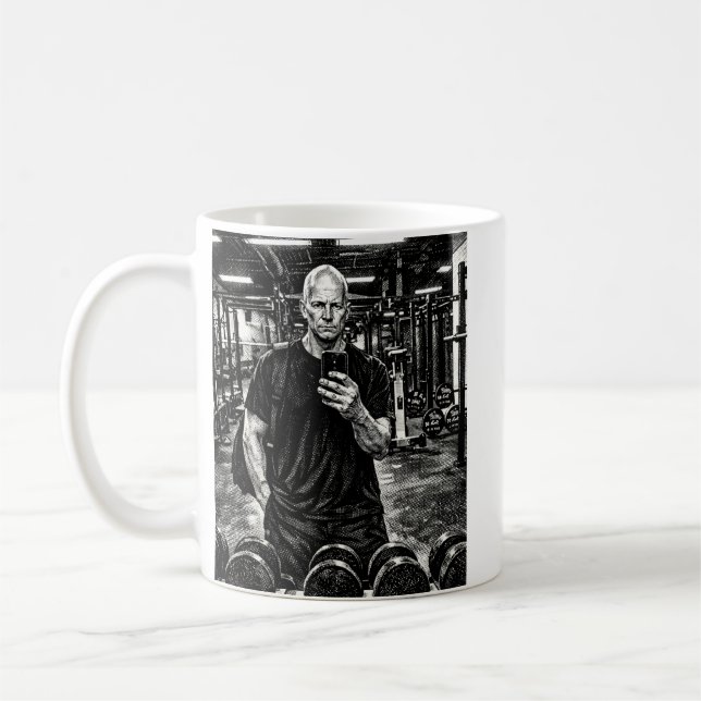 Tasse de café pour salle de sport – Travail acharn (Gauche)