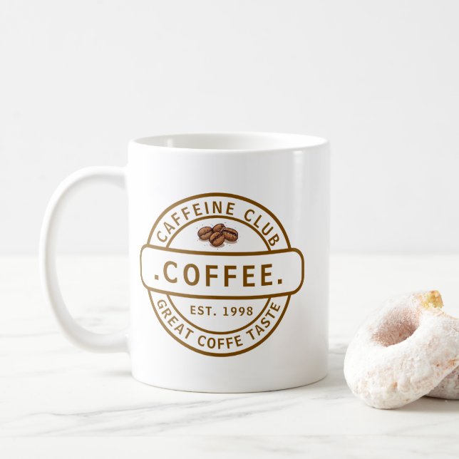 Tasse de café pour simple amateur de café Badge Vi (Avec donut)