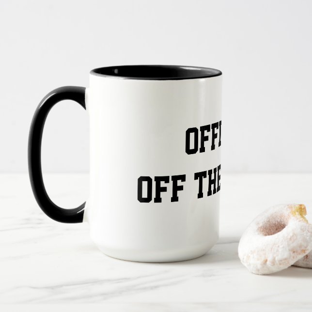 Tasse de café pour sténographe "Officiellement hor (Avec donut)
