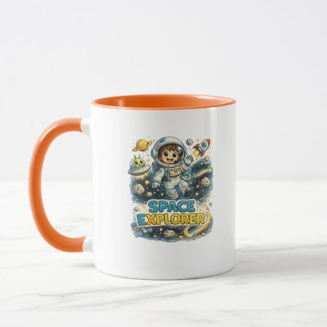 Tasse de café pour un astronaute mignon explorateu (Gauche)