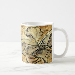 Tasse de café préhistorique d'art de caverne de