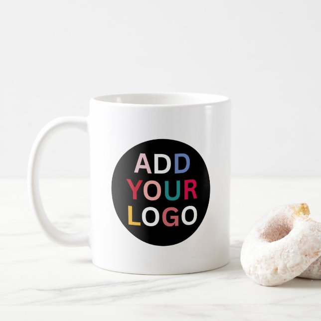 Tasse de café professionnelle avec logo de marque  (Avec donut)