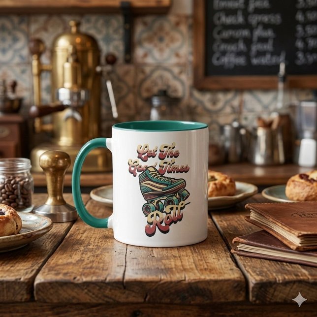 Tasse de café Rétro 80s Rollerskate (Créateur téléchargé)
