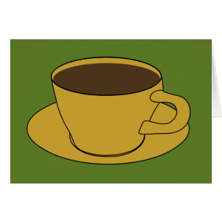 Tasse de café - rétro carte de salutation/note