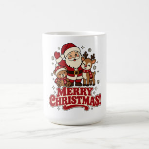Tasse de café rétro Santa Joyeux Noël