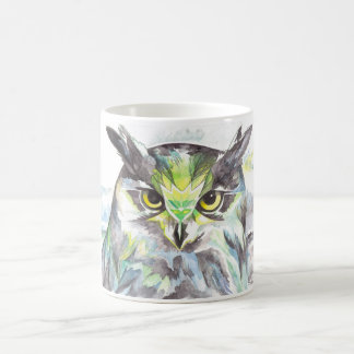 Tasse de café rêveuse de hibou