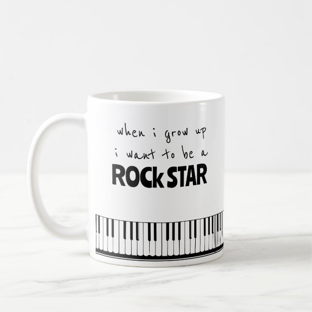 Tasse de café Rock Star quand je serai grand (Gauche)